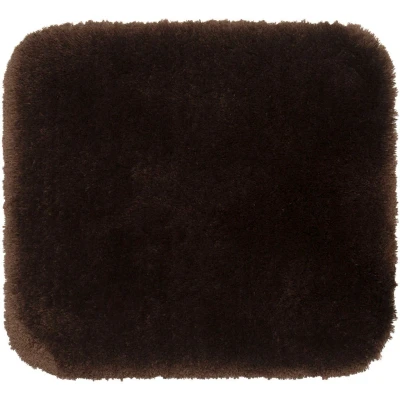 Abbildung von Gözze Deluxe Badteppich Mit extra hohem Flor, 100% Polyester (Mikrofaser), Antirutschbeschichtung, 50 x 45 cm Dunkelbraun