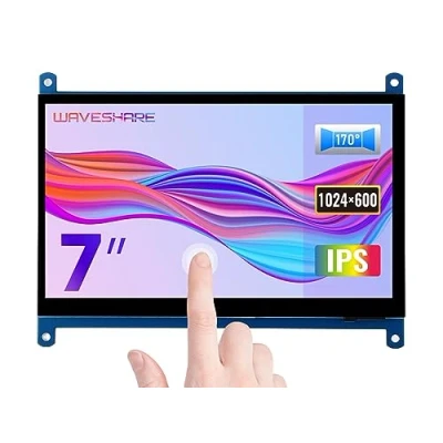 Abbildung von Waveshare 7 inch Control Panel Display for Raspberry Pi 4 Capacitive Touchscreen HDMI LCD (C) 1024x600 Resolution IPS with 170 View Angle Support All Pi/Windows 10/8.1/8/7 PC Monitor