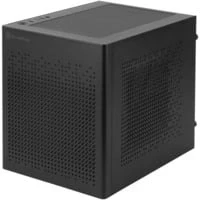 Abbildung von SilverStone Technology SUGO 16, schwarz, Mini ITX Cube Gehäuse ganz aus Stahl, SST SG16B (schwarz)