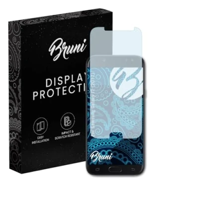 Abbildung von Bruni Schutzfolie kompatibel mit Samsung Galaxy J7 (2017) Folie, glasklare Displayschutzfolie (2X)