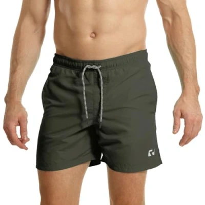Abbildung von RIPT Herren Essentials Quick Dry UV 50 Sonnenschutz Badeshorts Badehose, Holzkohle, M