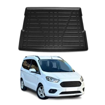Abbildung von OMAC Kofferraumwanne Laderaumwanne kompatibel mit Ford Tourneo Courier 2014 2024 Gummi TPE