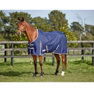 Abbildung von Weatherbeeta Lite Plus Turnout Rug Comfitec Essential Standard Neck 50g Navy/Silver/Red