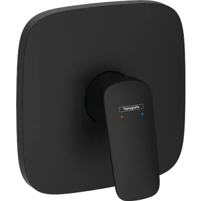 Abbildung von hansgrohe Logis Duscharmatur Unterputz für 1 Verbraucher, Mischbatterie Dusche eckig iBox universal, Mattschwarz