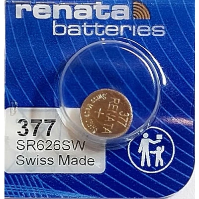 Abbildung von Renata/Swatch Group Knopfzelle 377, Silberoxid, 1,55 V, 28 mAh