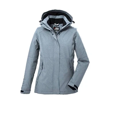 Abbildung von killtec Damen Funktionsjacke/Outdoorjacke mit abzippbarer Kapuze KOW 37 WMN JCKT, graumelange, 46, 39702 000