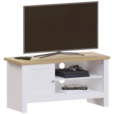 Abbildung von Vida Designs TV Bänke &amp; Lowboards, MDF, Spanplatte und Melaminfurnier, Weiß, Standard