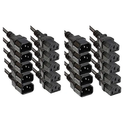 Abbildung von Kaltgeräteverlängerung 0.5m 50cm Faconet® Computer Netzanschluss Verlängerung um 0.5 Meter (10 Stück 0.5m)