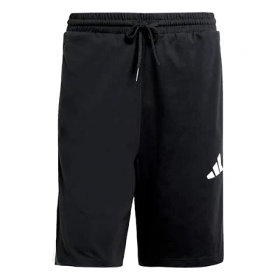Abbildung von adidas Herren Essentials Three Stripes Single Jersey Short 10IN, Black/White, S