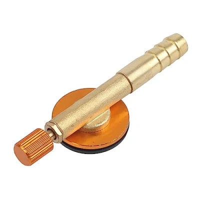 Abbildung von Ventilkappen, Universal Outdoor Camping Bike Gas Nachfüll Adapter Sicherheit Herd Ventil Konverter Luftpumpe Adapter(rot)