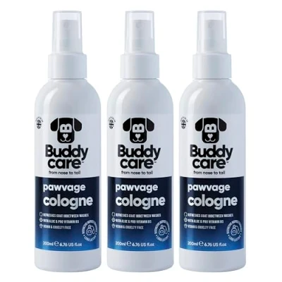 Abbildung von Buddycare Hunde Cologne Pawvage 200 ml x 3 unverwechselbares und inspiriertes Parfüm für erfrischt zwischen den Wäschen des Hundes