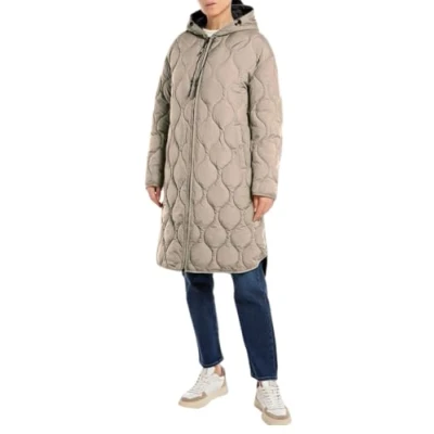 Abbildung von Replay Damen Mantel mit Kapuze, Sandshell 026 (Beige), S