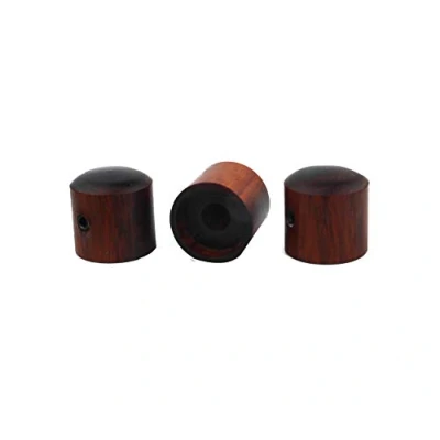 Abbildung von Guyker Red Sandalwood Potentiometer Control Knobs Dia. 6mm (0.24&quot;) Shaft Pots Rotary Volume Tone Knob Replacement Part for Electric Guitar or Precision Bass 3 Piece