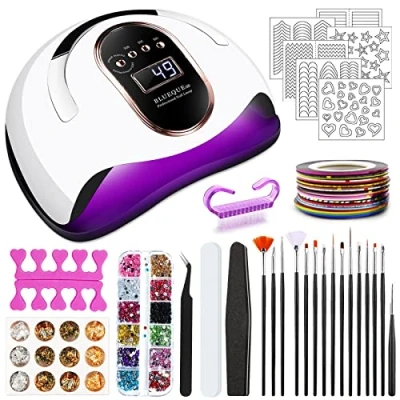 Abbildung von JOTOL 168W Nageltrockner,Lampe für Gelnägel mit 4 Timern,Intelligenter Sensor,Tragbarer,Abnehmbarer Bodenplatte,UV LED Lampe Nägel,Professionelle Nagellampe