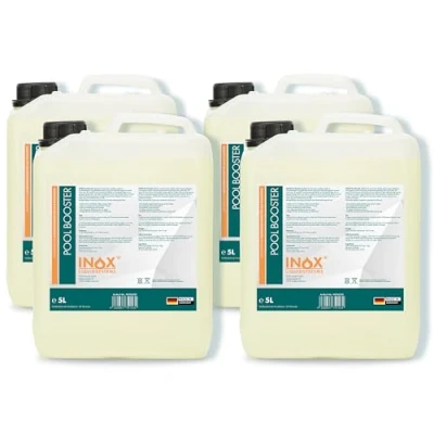Abbildung von INOX® Effektiver Pool Booster 4x5L Algenvernichter Flüssiges Algizid für Desinfizierendes Reinigungsmittel gegen Algen Hochwirksames flüssig
