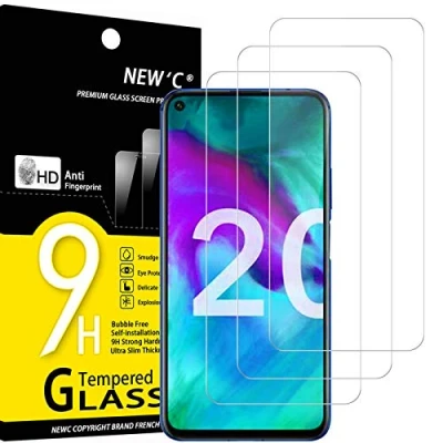 Abbildung von NEW&#039;C 3 Stück, Panzer Schutz Glas für Honor 20, 20 Pro, Frei von Kratzern, 9H Härte, HD Displayschutzfolie, 0.33mm Ultra klar, Ultrabeständig