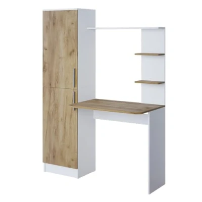 Abbildung von Vicco Schreibtisch Tessa, Weiß/Goldkraft Eiche, 122.9 x 33.4 cm