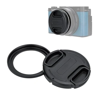 Abbildung von JJC Filteradapterring &amp; Objektivdeckel Kit für Panasoni. Lumix S 26 mm F8 L Mount Objektiv, R26E Aluminiumlegierung, Umwandlungsadapter mit tragbarem Snap on Objektivschutzschutz