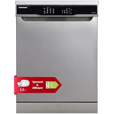 Abbildung von Telefunken Standgeschirrspüler G FS 6014 C I, 9 l, 12 Maßgedecke, Spülmaschine freistehend 60 cm, Programme, AquaStop, Auto Door