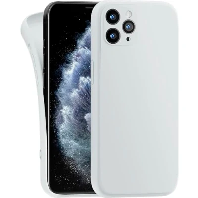 Abbildung von MyGadget Hülle Kompatibel mit iPhone 11 Pro Max robuste Silikon Schutzhülle TPU Case Slim Silikonhülle Back Cover Kratzfest Handyhülle Matt Weiß