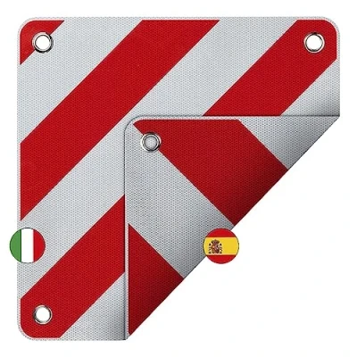 Abbildung von ProPlus Warntafel PVC Rot Weiß Italien Spanien 2in1 Wohnwagen Warntafeln Warnschild 50cm