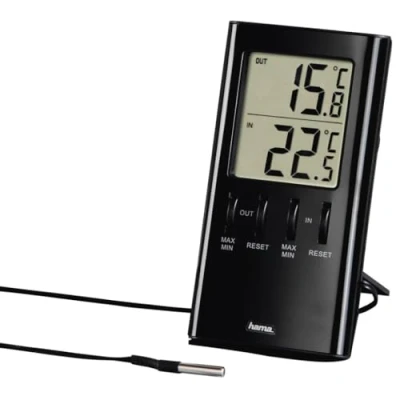 Abbildung von Hama T 350 Indoor Electronic Environment Thermometer Schwarz