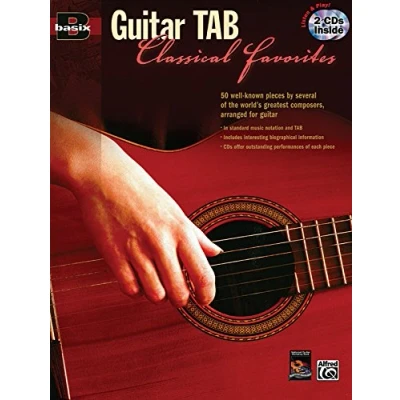 Abbildung von Basix guitar Tab Classical Favorites: Book &amp; 2 CDs (Basix[r]): 50 well known pieces by several of the world&#039;s greatest composers arranged for (incl. CDs)