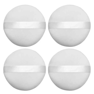 Abbildung von 4 Stück Runde Puderquaste, Lose Körperquaste, Make Up Quaste, Wiederverwendbare Geeignet Für Flüssigkeit, Creme Und Puder.