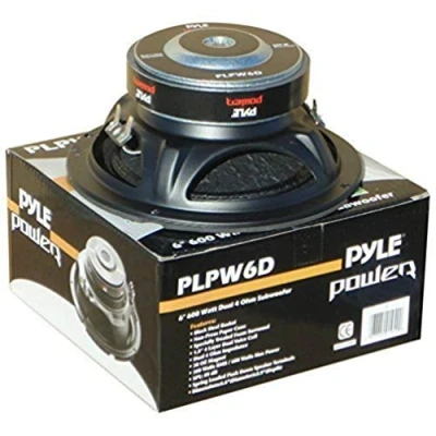 Abbildung von SUBWOOFER TIEFTON LAUTSPRECHER PYLE PLPW6D VON 300 WATT RMS E 600 MAX 6,5&quot; 16,50 CM 165 MM DVC VERDOPPELT SPULE 4 + OHM AUCH FÜR TÜREN ES IST PORTIER CAR ODER IN KASTEN SPEAKER