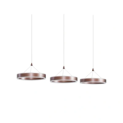 Abbildung von Lucande LED Hängelampe Kolo, 114 cm, 3 flg., braun, dimmbar