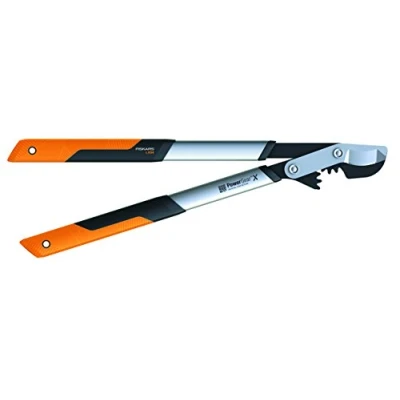 Abbildung von Fiskars PowerGear X Bypass Getriebeastschere für frisches Holz, Antihaftbeschichtet, Gehärteter Präzisionsstahl, Länge: 64 cm, Schwarz/Orange, LX94 M, 1020187
