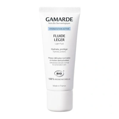 Abbildung von GAMARDE Bio Kosmetik: Leichtes Feuchtigkeits Fluid mit Aloe Vera &amp; Hyaluronsäure gegen trockene Haut I Vegan ohne chemische Inhaltsstoffe Hydrations für normale bis empfindliche 40 ml