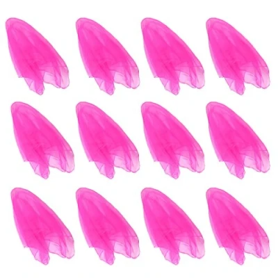 Abbildung von Hoerev Jonglier Tanzschals 12er Pack Mischfarben und einfarbig (ca. 60cm x 60cm),Rosa