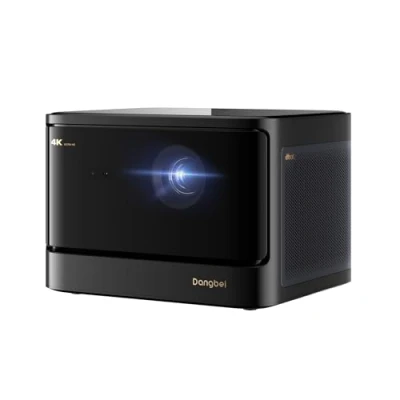 Abbildung von Dangbei DBOX02 4K Beamer, 2450 ISO Lumen, Heimkinoprojektor mit GTV Netflix, 200 Zoll Blu ray 3D Heimkino Beamer WLAN und Bluetooth, 2x12 W DTS:X,Dolby Digital Plus, HDR10+, Autofokus