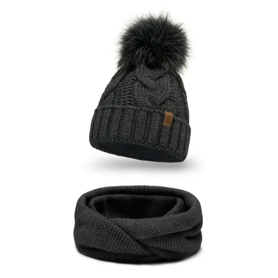 Abbildung von Vivisence SET Schlauchschal, Damen, Größe: One Size, Dark grey