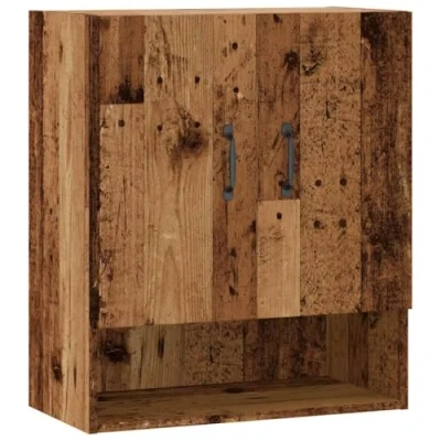 Abbildung von vidaXL Wandschrank Altholz Optik 60x31x70 cm Holzwerkstoff, Schrank, Hängeschrank, wandmontierter Vitrinenschrank, Aufbewahrungsschrank