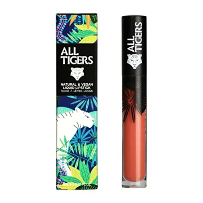 Abbildung von All Tigers Natural &amp; Vegan Matte Liquid Lipstick Lippenstift, Damen, Größe: 8 ml, Peach dare to stand