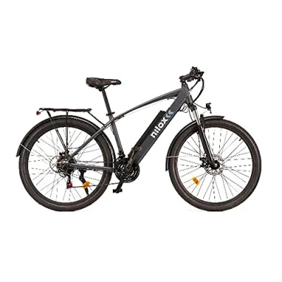 Abbildung von Nilox, E Bike X7 Plus, Trekkingrad Mit Tretunterstützung, 80 km Reichweite, Bis Zu 25 km/h, 36 V 250 W Motor, 13 Ah Lithium Akku, 27,5&quot; x 2,10&quot; Halbprofilreifen