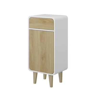 Abbildung von Vicco Midischrank Arla, Weiß/Eiche, 40 x 81 cm