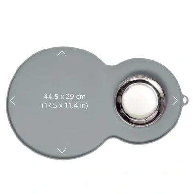 Abbildung von CATIT Silikonmatte Peanut, grau 46x29cm
