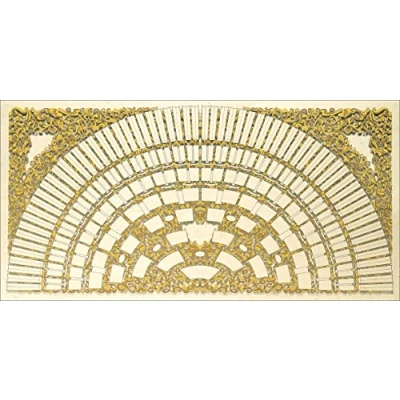 Abbildung von RNKVERLAG 2810 Schmuck Ahnentafel &quot;Halbkreis mit Ranken“ für 8 Generationen, Format 100 x 50 cm, Elefantenhautpapier 190 g/m², 1 Stück