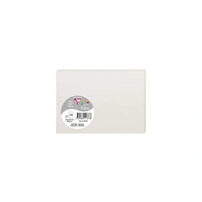 Abbildung von Clairefontaine 11377C Packung mit 25 Karten Pollen in Format C6, 110 x 155mm, 210g, hellgrau