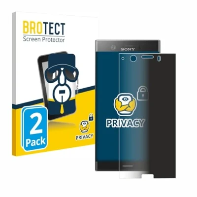 Abbildung von BROTECT (2 Stück Anti Spy Blickschutzfolie für Sony Xperia XZ1 Compact Privacy Screen Protector [Displayschutz Folie, Sichtschutz, Blaulichtfilter]