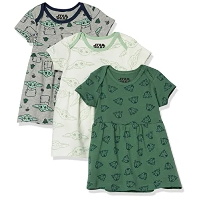 Abbildung von Amazon Essentials Disney Marvel Star Wars Princess Baby Mädchen Kleider, 3er Pack, The Child, Frühchen