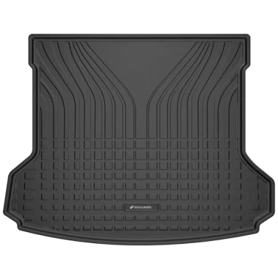 Abbildung von WALSER Premium Kofferraumwanne kompatibel mit VW ID.4 (E21) 05/2020 Heute, 100% passgenaue Kofferraum Schutzmatte Made in EU, robuste Antirutschmatte Auto