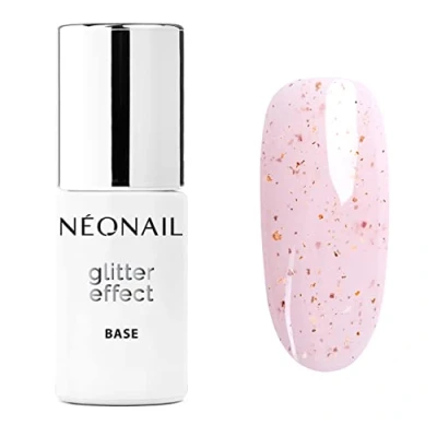 Abbildung von NEONAIL UV Nagellack Base Coat Gel Glitter Effect Silver Shine 7,2 ml Unterlack Für Nägel Lack Modeling