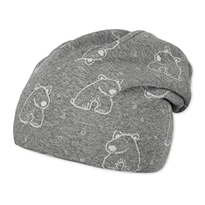 Abbildung von Sterntaler Baby Jungen Slouch Beanie Eisbär Mütze, Silber Mel, 51