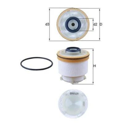 Abbildung von MAHLE ORIGINAL KX 586D Kraftstofffilter Filtereinsatz MITSUBISHI: L200 / Triton V Pickup, Pritsche Fahrgestell