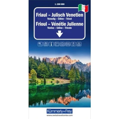 Abbildung von Kümmerly+Frey Regional Strassenkarte 5 Friaul, Julisch Venetien 1:200.000: Mit Venedig, Udine, Triest. Inkl. Stadtpläne, Ortsverzeichnis und Reiseinformationen