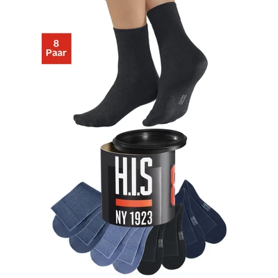 Abbildung von H.I.S Socken, (Dose, 8 Paar), in der Geschenkdose